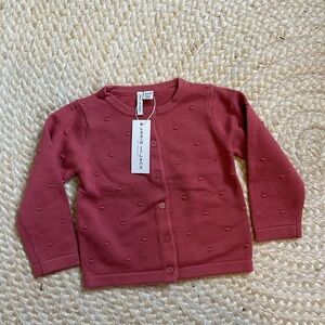 Janie and jack long sleeve button down sweater cardigan bubble knit 18-24 months